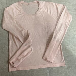 lululemon athletica Light Pink Long Sleeve Top